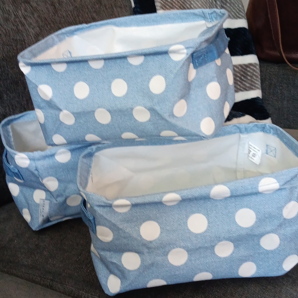 Set of 3 Steel Mill Collapsible Totes